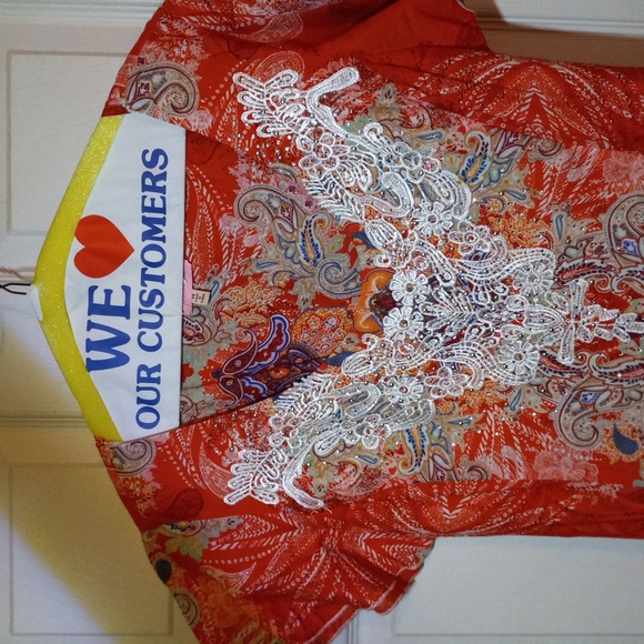 Red beaded Reba dress - Picture 1 of 3